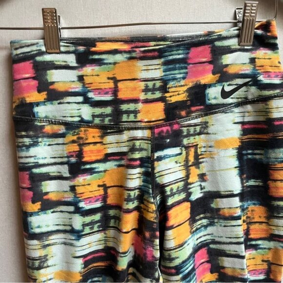 Nike Dri Fit Multicolor running workout yoga leggings Sz S - Picture 5 of 11